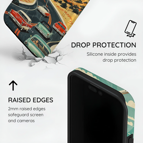 Vintage Journey Route - iPhone 15 Pro Max Case