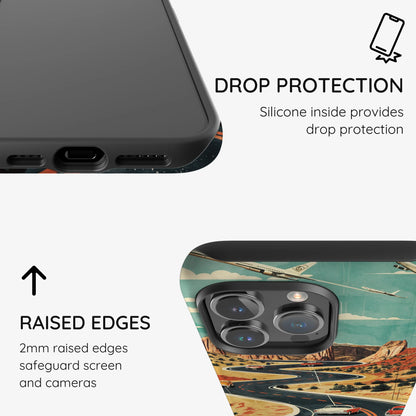 Vintage Journey Route - iPhone 14 Pro Max Case