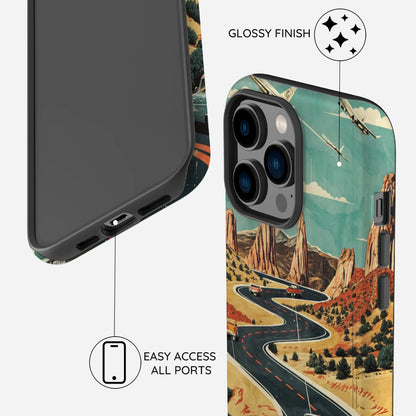 Vintage Journey Route - iPhone 14 Pro Max Case