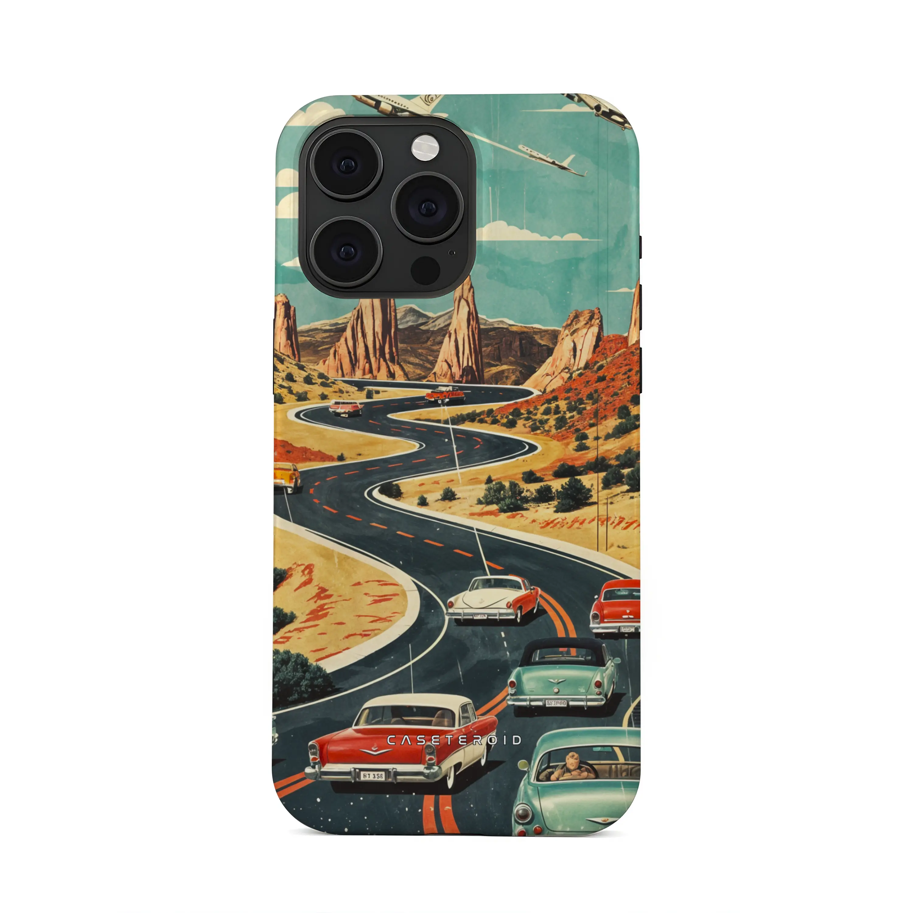 Vintage Journey Route - iPhone 15 Pro Case