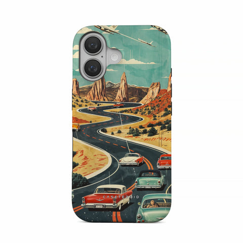 Vintage Journey Route - iPhone 16 Plus Case