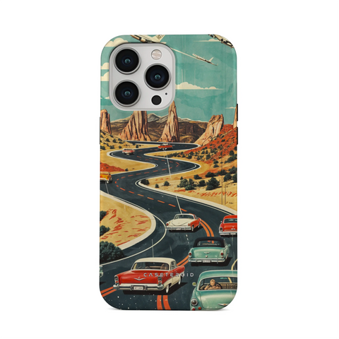 Vintage Journey Route - iPhone 14 Pro Case