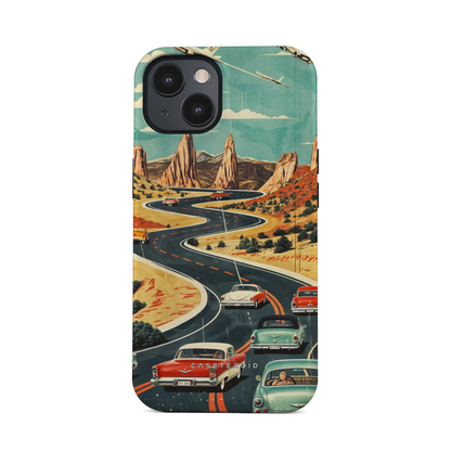 Vintage Journey Route - iPhone 15 Plus Case