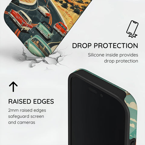 Vintage Journey Route - iPhone 16 Plus Case