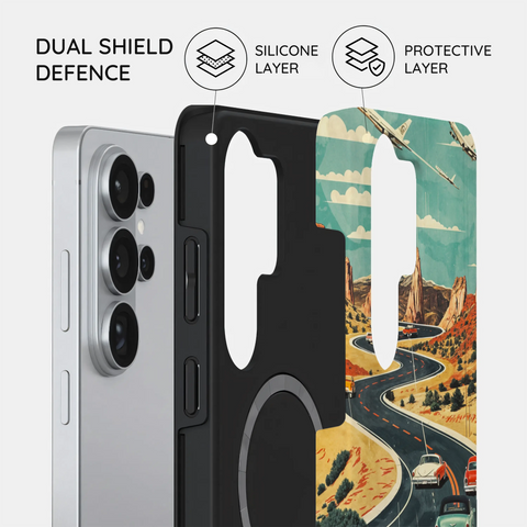Vintage Journey Route - Samsung Galaxy S26 Ultra Case