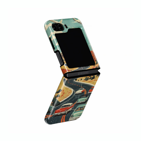 Vintage Journey Route - Samsung Galaxy Z Flip 5 Case
