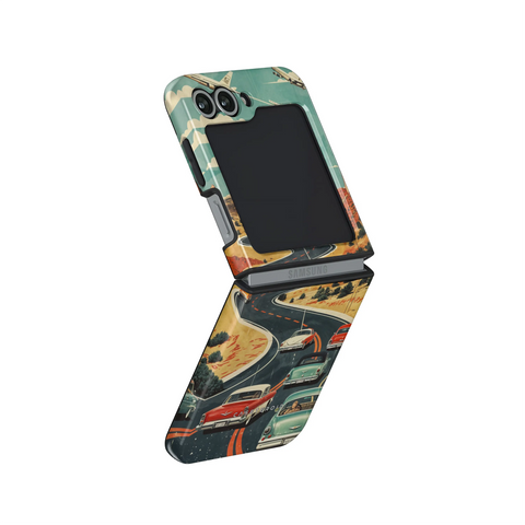 Vintage Journey Route - Samsung Galaxy Z Flip 6 Case