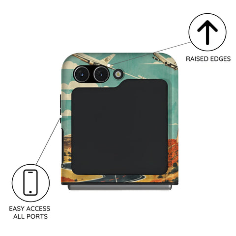 Vintage Journey Route - Samsung Galaxy Z Flip 5 Case