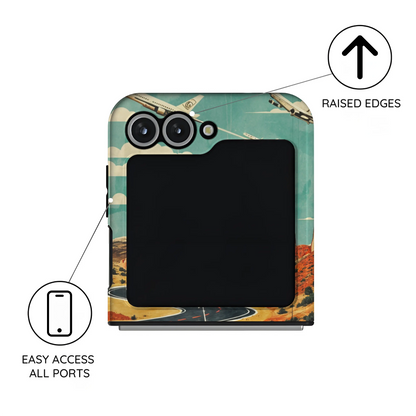 Vintage Journey Route - Samsung Galaxy Z Flip 6 Case