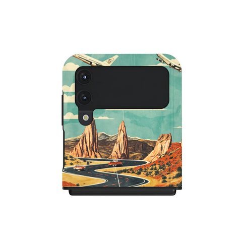 Vintage Journey Route - Samsung Galaxy Z Flip 4 Case
