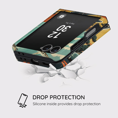 Vintage Journey Route - Samsung Galaxy Z Flip 7 Case