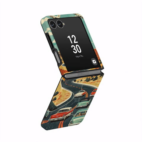 Vintage Journey Route - Samsung Galaxy Z Flip 7 Case
