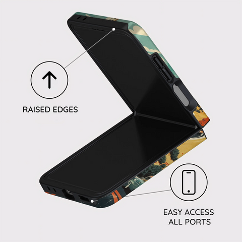 Vintage Journey Route - Samsung Galaxy Z Flip 7 Case