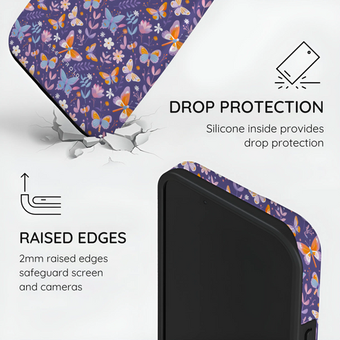 Violet Flutter - iPhone 14 Plus Case