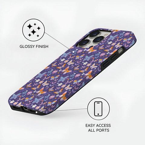 Violet Flutter - iPhone 14 Pro Case