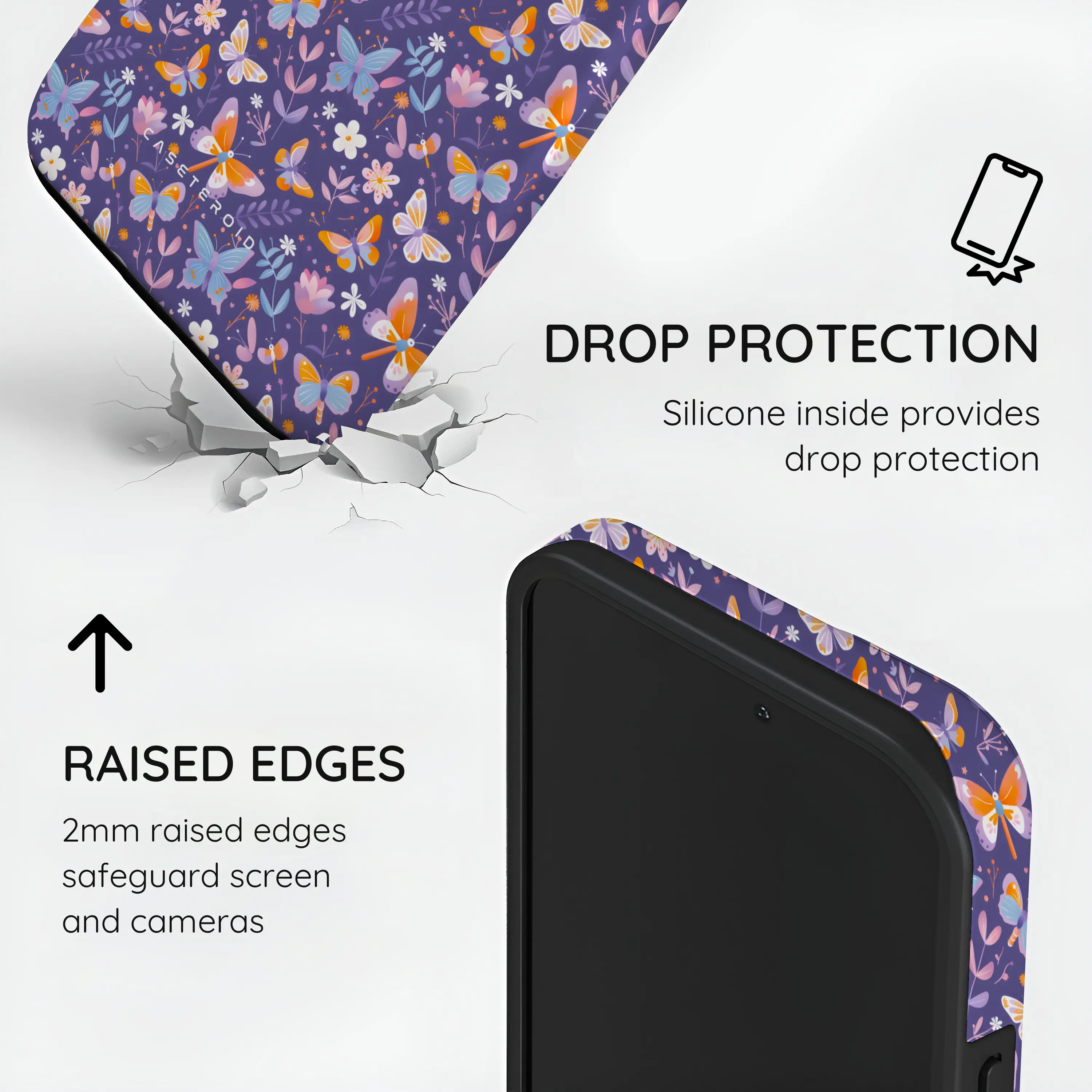 Violet Flutter - iPhone 13 Pro Case