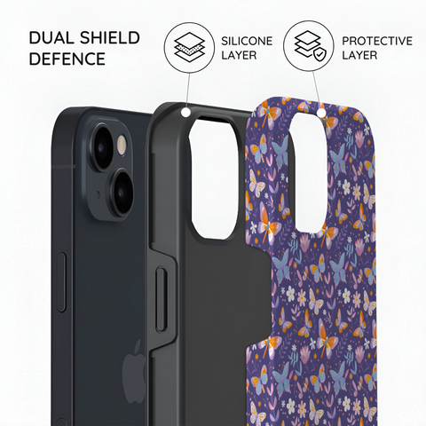 Violet Flutter - iPhone 15 Plus Case