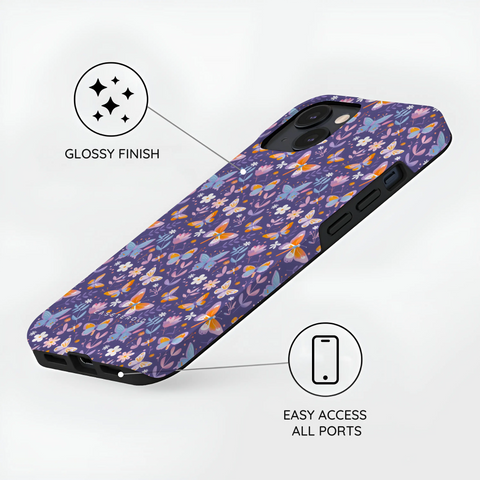 Violet Flutter - iPhone 15 Plus Case