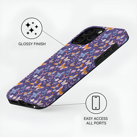 Violet Flutter - iPhone 15 Pro Case