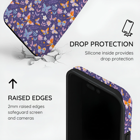 Violet Flutter - iPhone 15 Pro Case