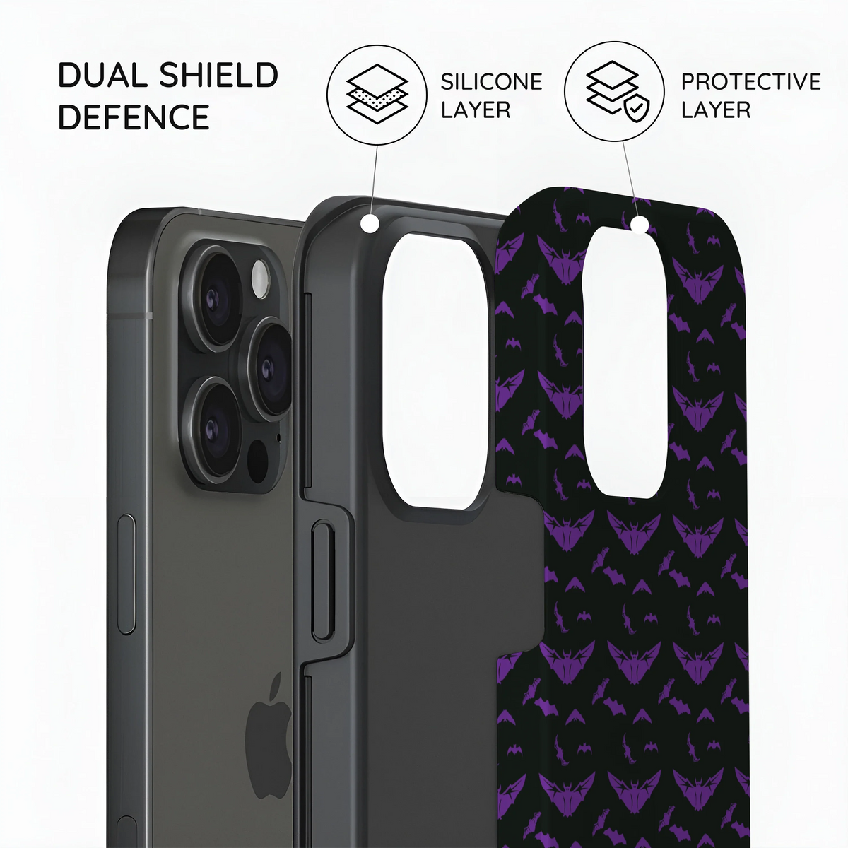 Violet Swarm - iPhone 15 Pro Case