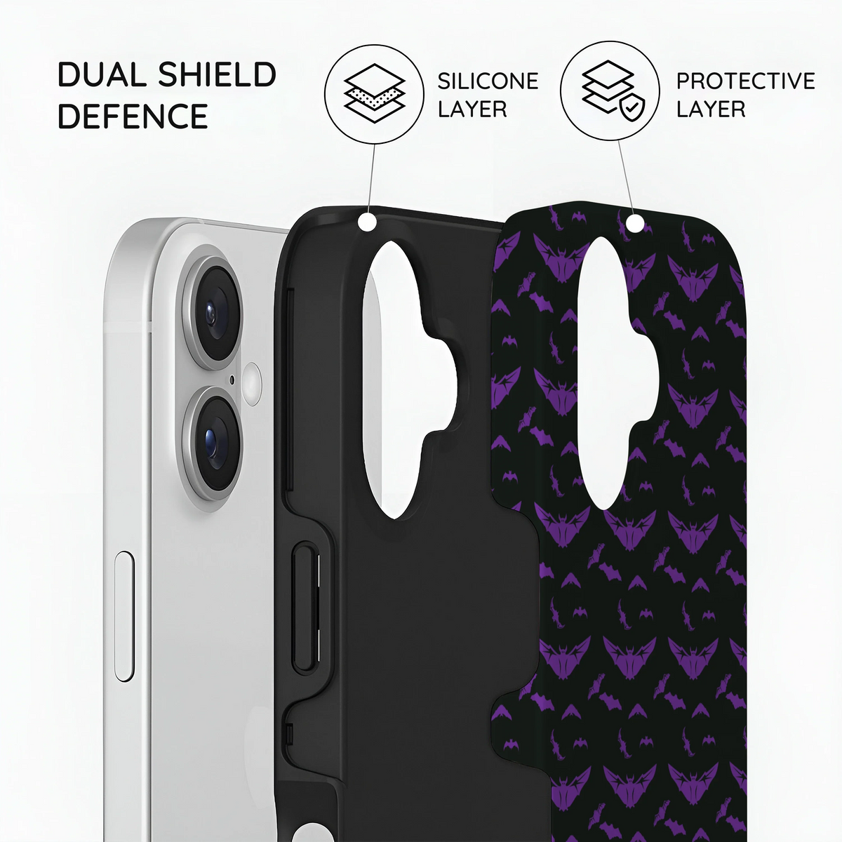 Violet Swarm - iPhone 16 Case
