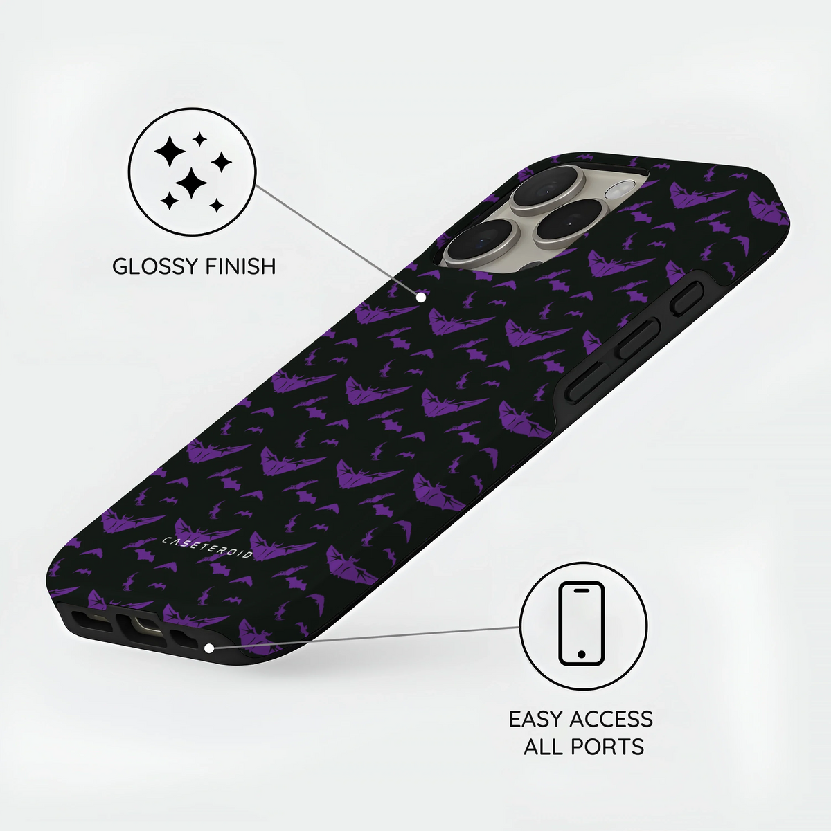 Violet Swarm - iPhone 16 Pro Case