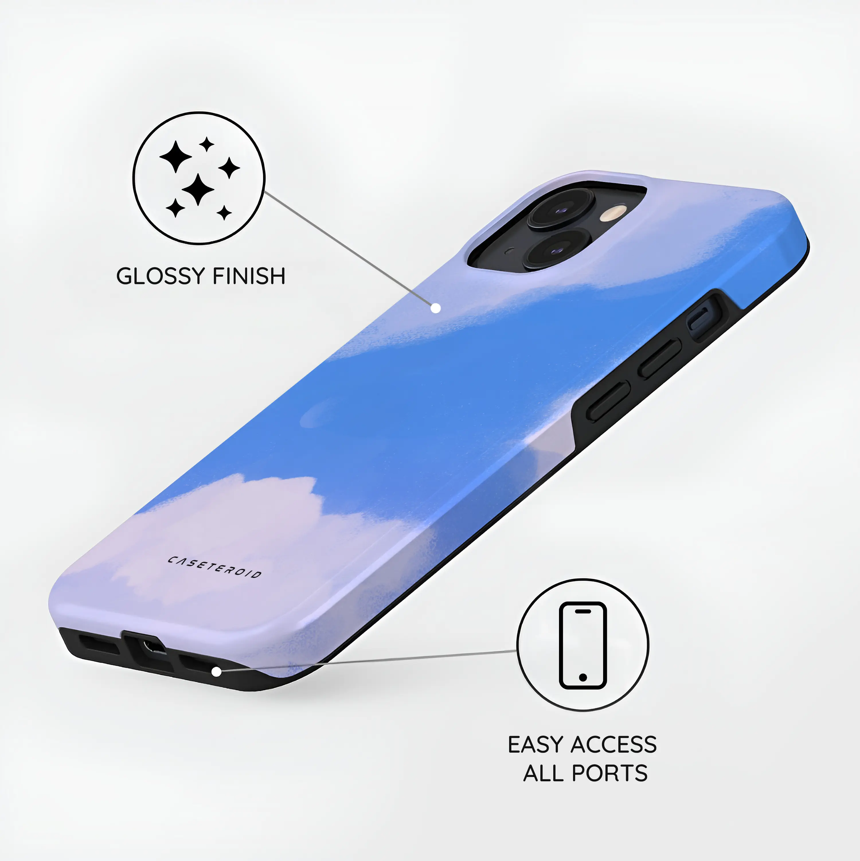 Whimsy Sky Cartoon - iPhone 14 Case