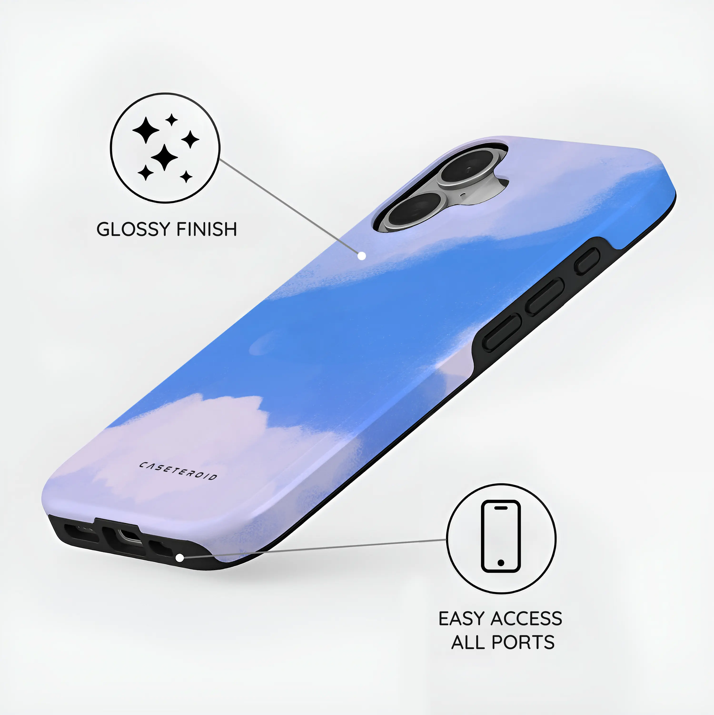 Whimsy Sky Cartoon - iPhone 16 Case