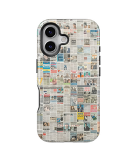 iPhone Tough Case with MagSafe - Worldwide Chronicle Mosaic - CASETEROID