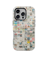 iPhone Tough Case with MagSafe - Worldwide Chronicle Mosaic - CASETEROID