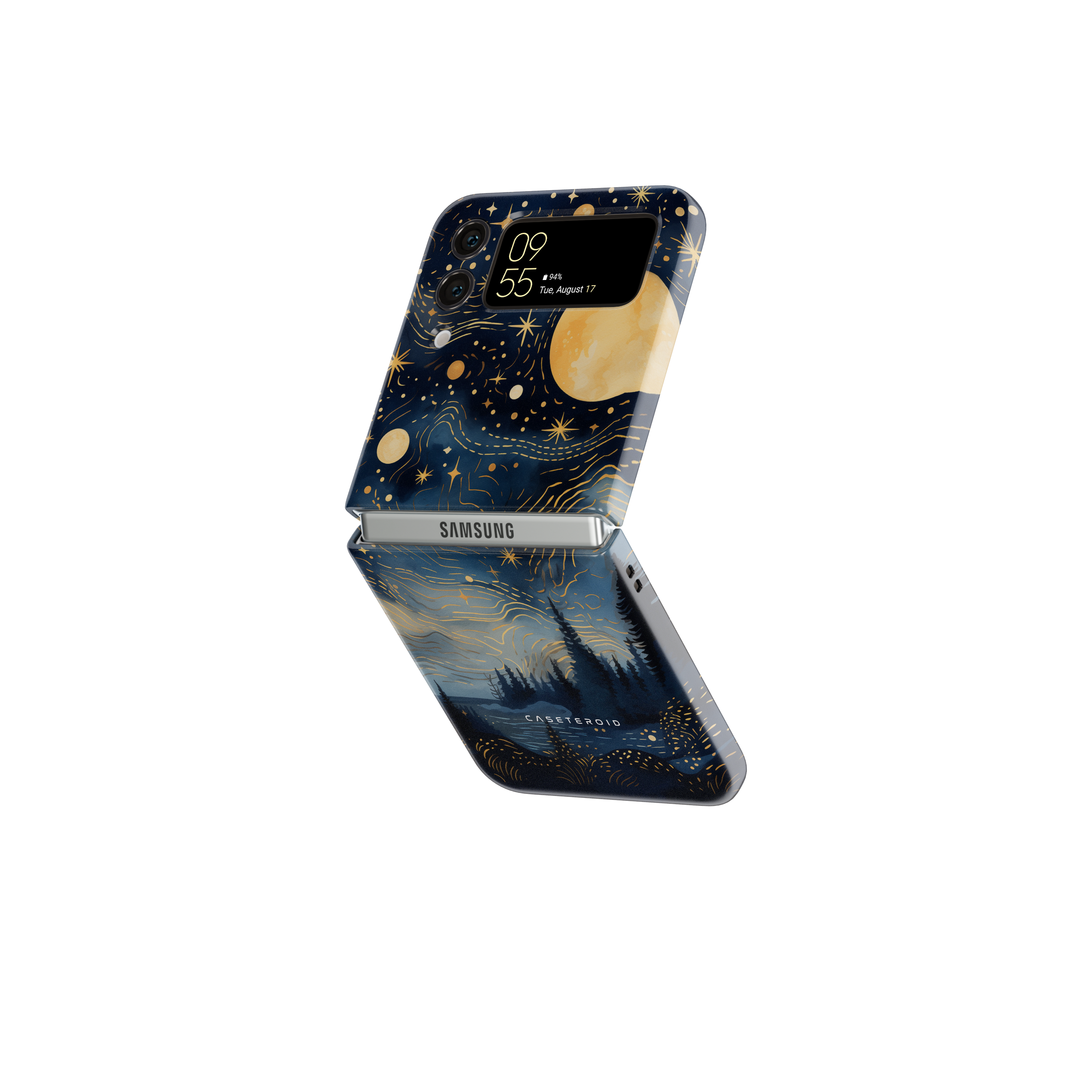 Samsung Galaxy  Z Flip 3 Tough Case - Golden Moonlit Grove - CASETEROID