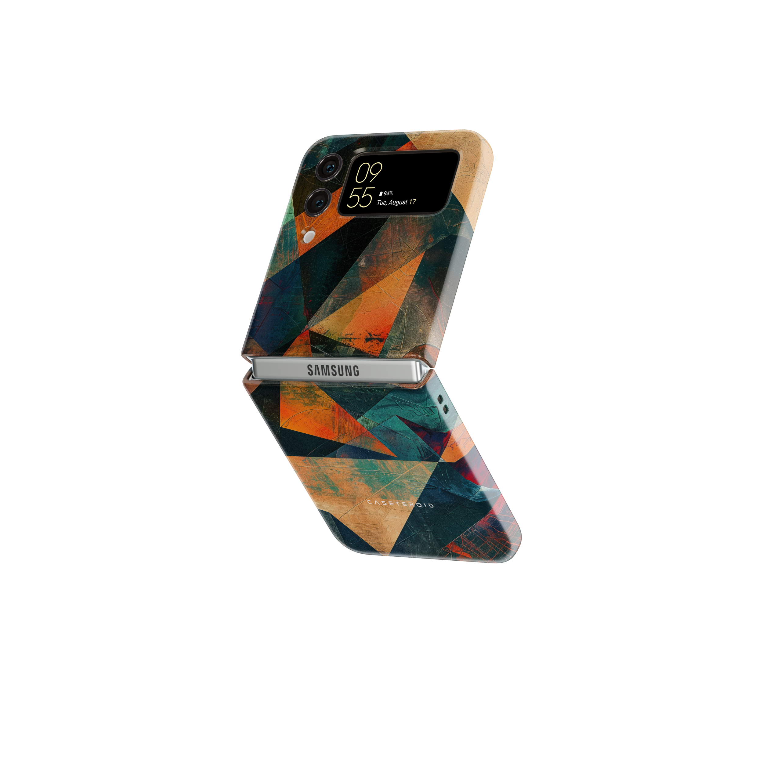 Samsung Galaxy Z Flip 3 Tough Case - Angular Nexus Abstract - CASETEROID
