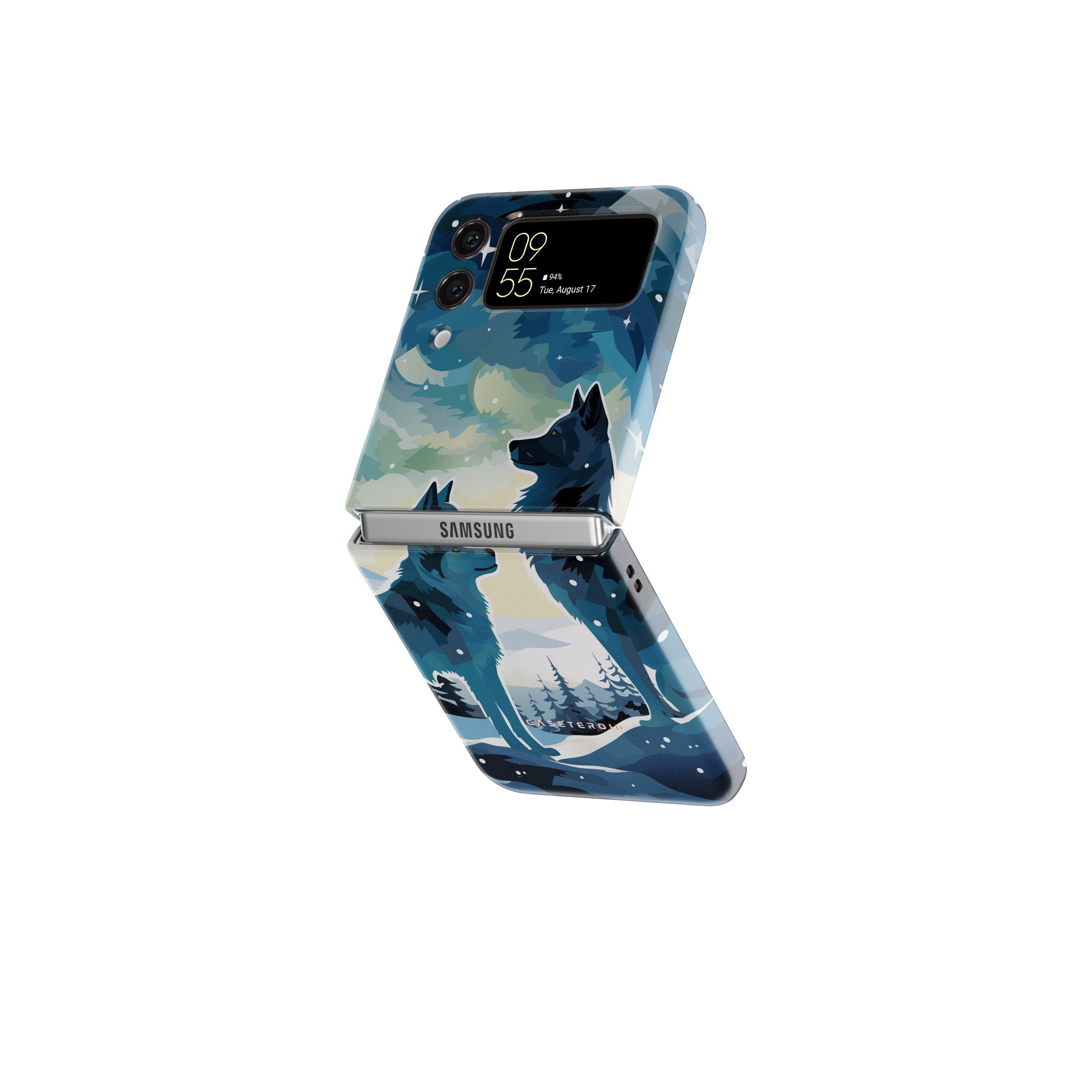 Samsung Galaxy  Z Flip 4 Tough Case - Arctic Wolves Whispers - CASETEROID