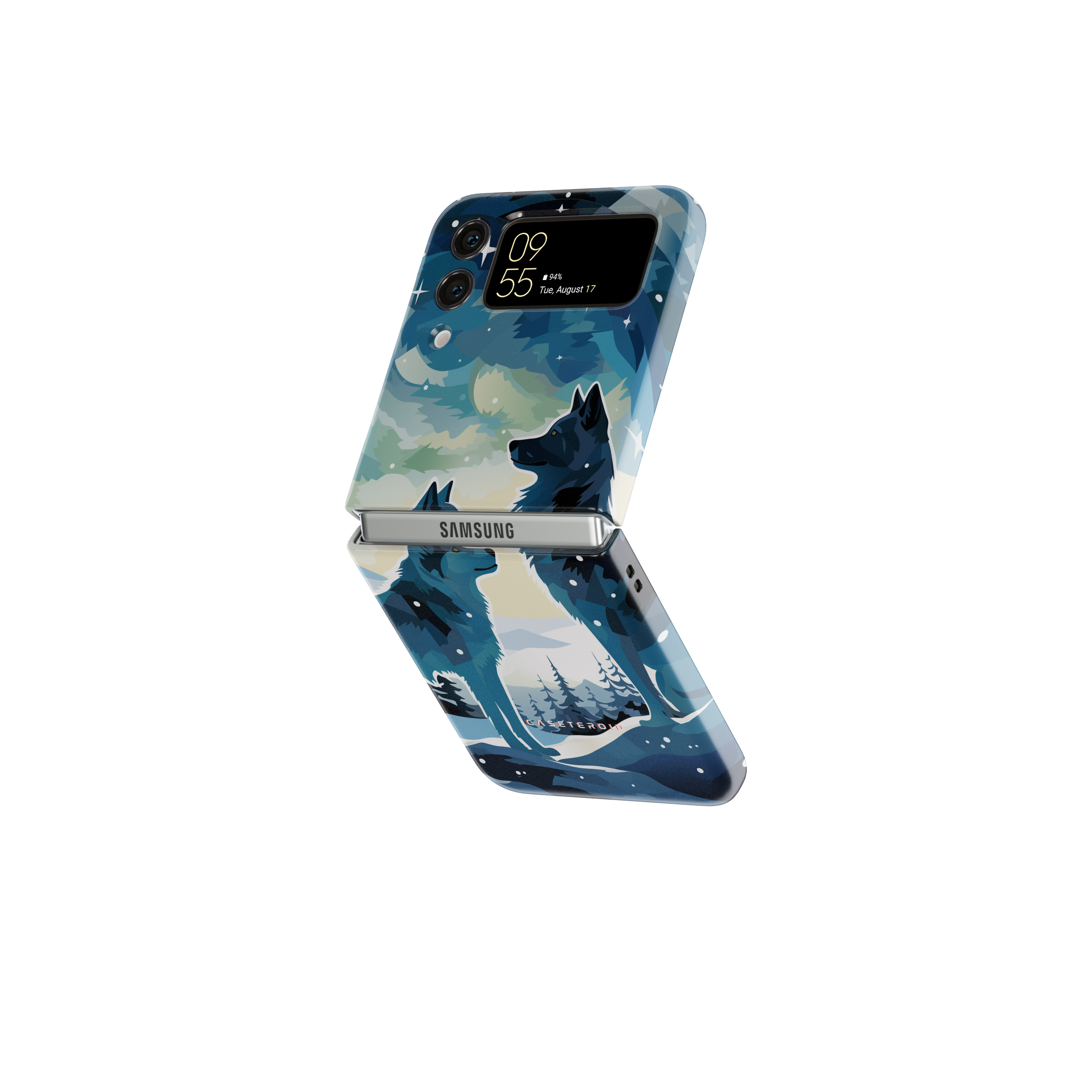 Samsung Galaxy  Z Flip 3 Tough Case - Arctic Wolves Whispers