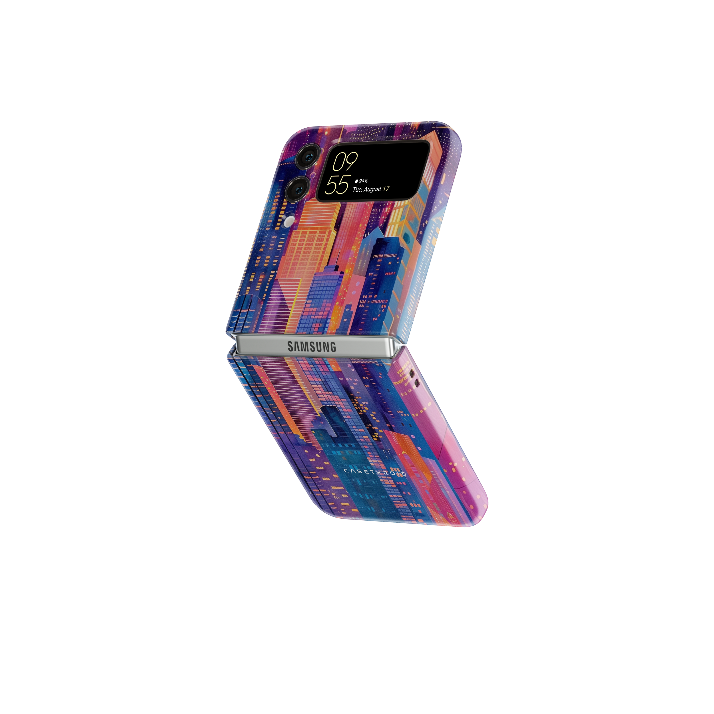Samsung Galaxy Z Flip 3 Tough Case - Cityscape Luminescence - CASETEROID