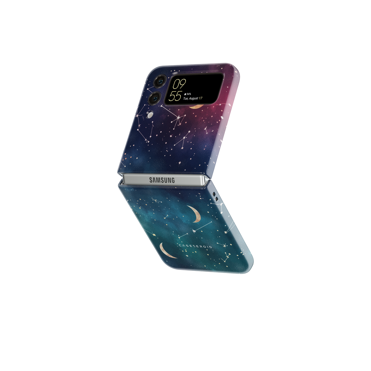 Samsung Galaxy Z Flip 3 Tough Case - Cosmic Moonlit Pattern