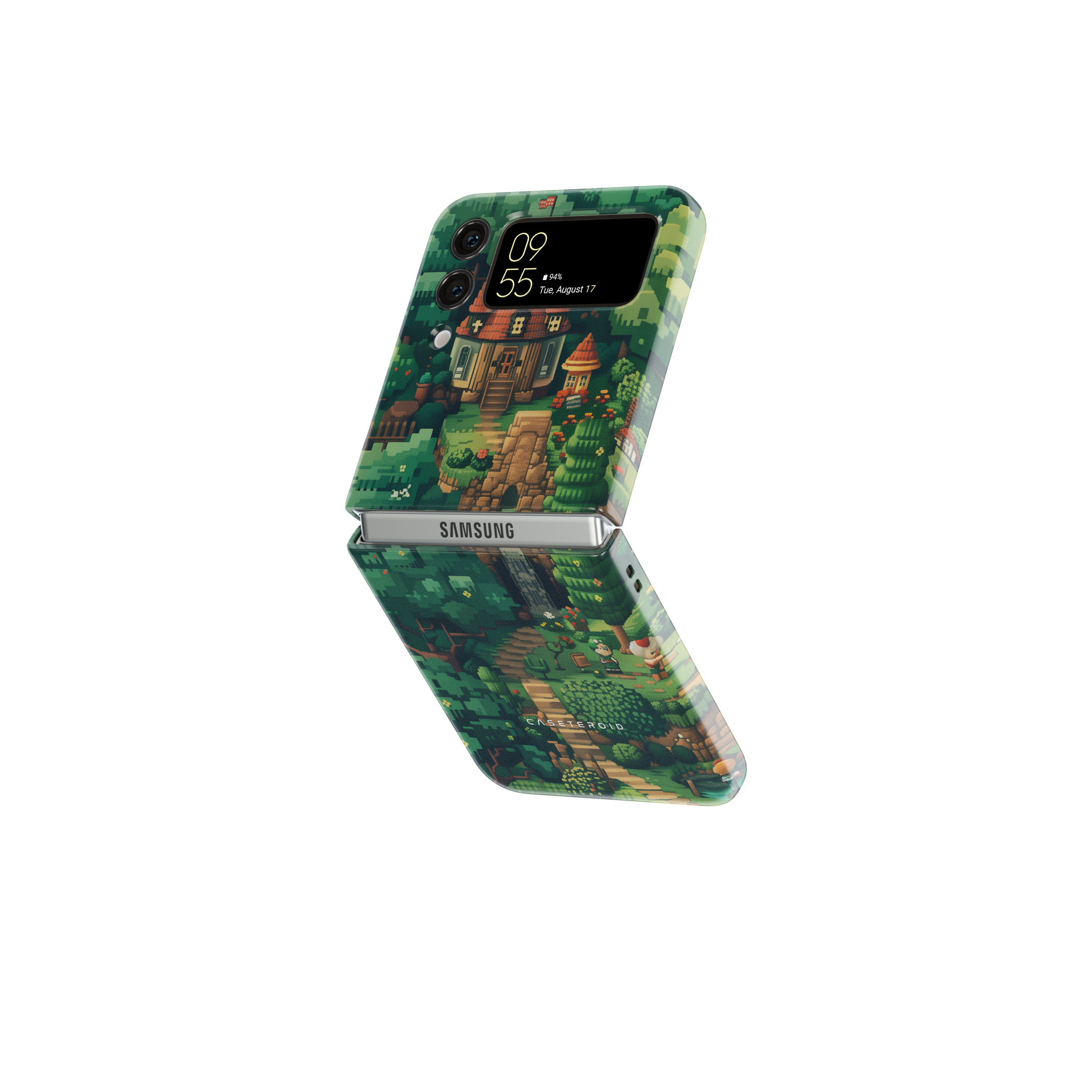 Samsung Galaxy Z Flip 5 Tough Case - Retro Realm Pixel - CASETEROID