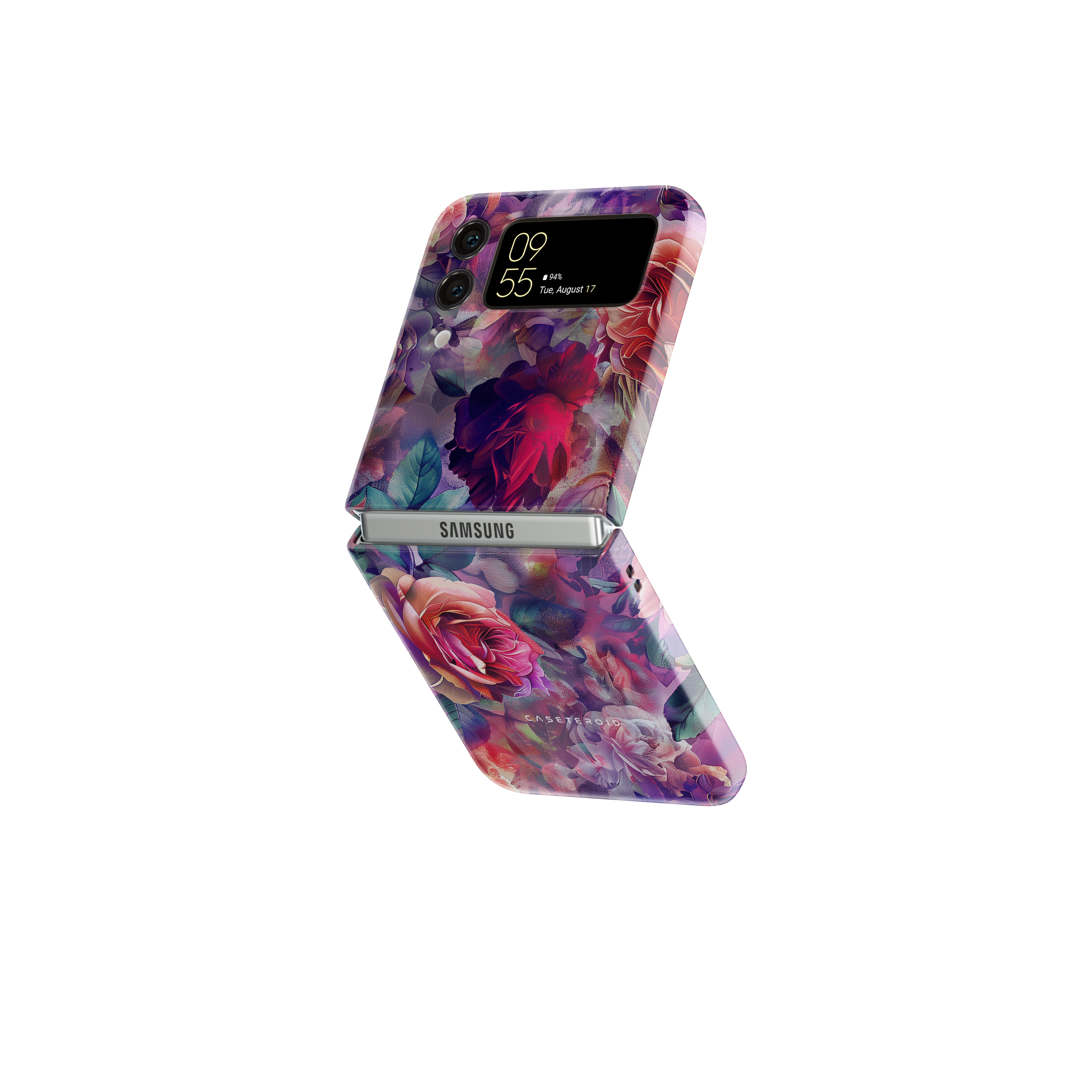 Samsung Galaxy Z Flip 4 Tough Case - Rose Serenade Bloom - CASETEROID
