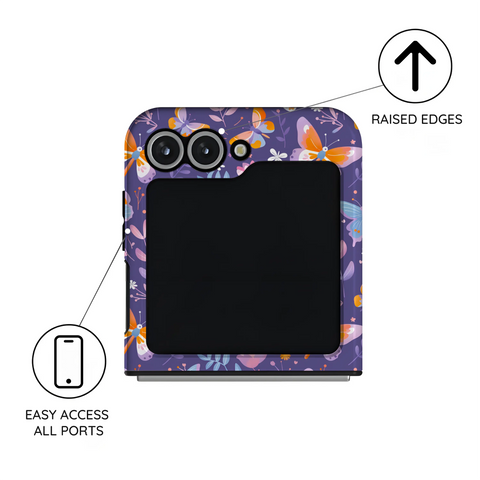 Violet Flutter - Samsung Galaxy Z Flip 6 Case