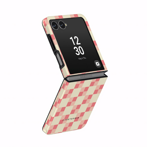 Blush Grid - Samsung Galaxy Z Flip 7 Case