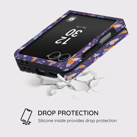 Violet Flutter - Samsung Galaxy Z Flip 7 Case