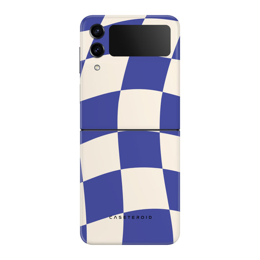 Azure Checkmate Tough Case for Samsung Galaxy Z Flip 3 - CASETEROID