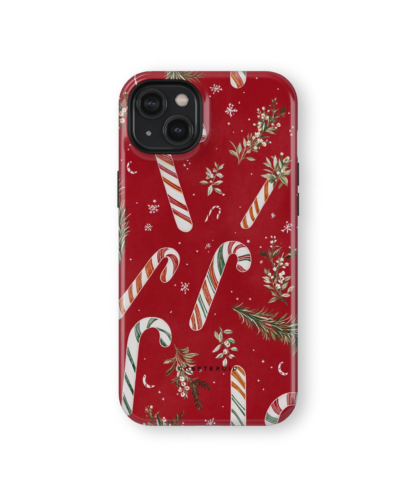 Candy Cane Cheer MagSafe Tough Case for iPhone 14 Plus - CASETEROID