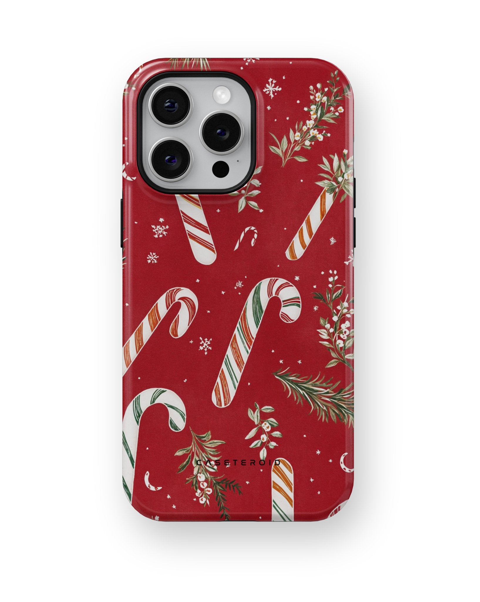 Candy Cane Cheer MagSafe Tough Case for iPhone 15 Pro Max - CASETEROID