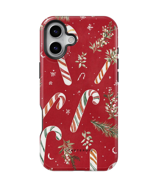 Candy Cane Cheer MagSafe Tough Case for iPhone 16 Plus - CASETEROID