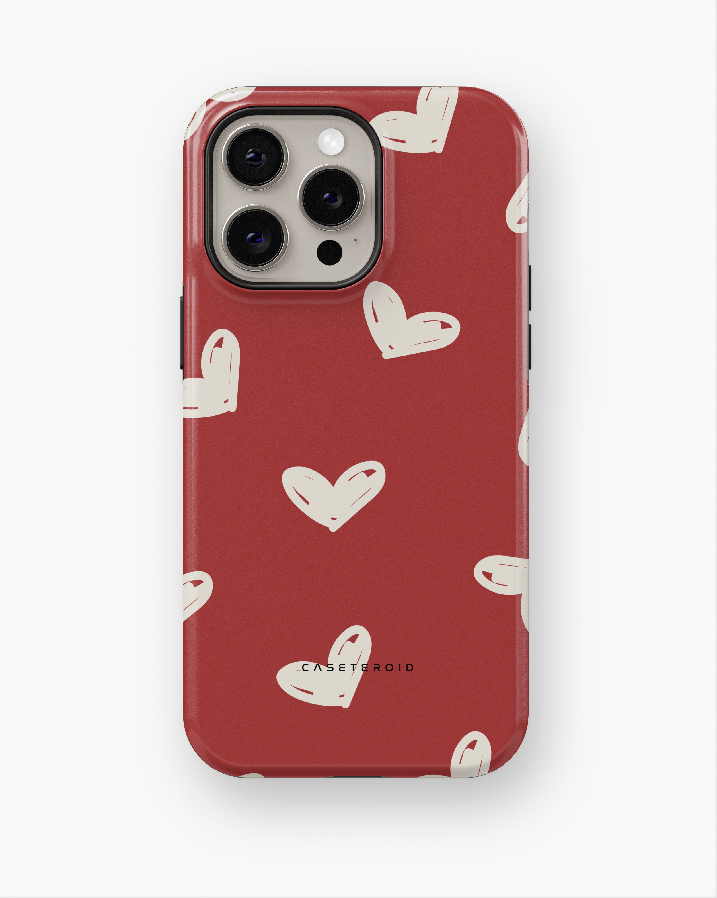 iPhone Tough Case with MagSafe - Crimson Love Notes - CASETEROID