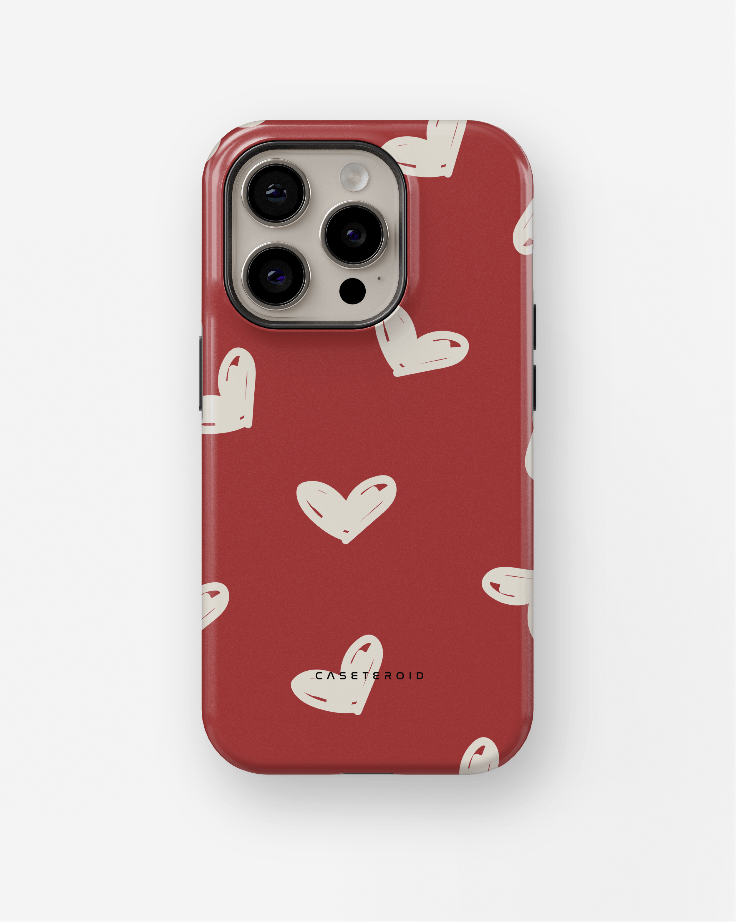 iPhone Tough Case with MagSafe - Crimson Love Notes - CASETEROID