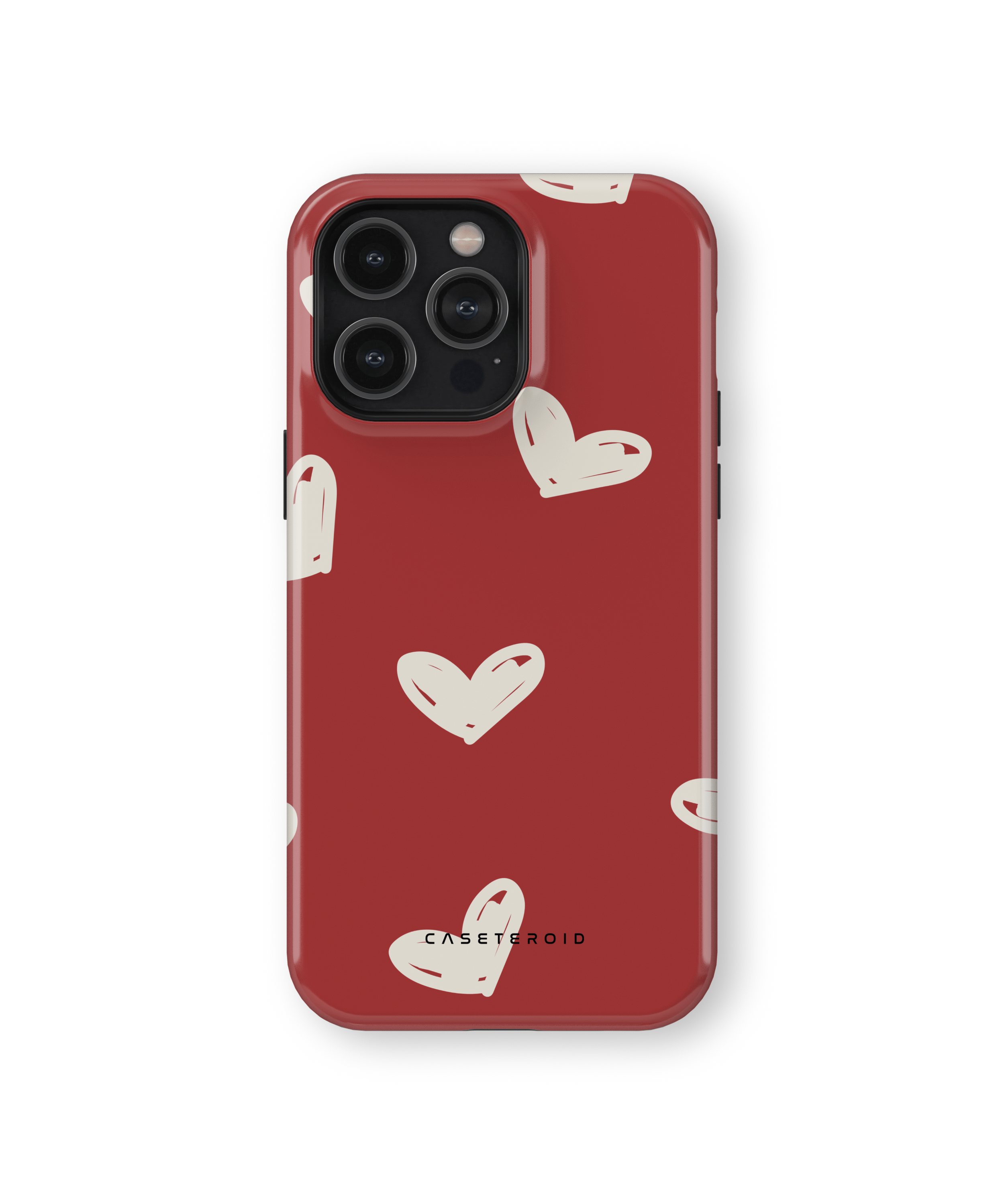 iPhone Tough Case with MagSafe - Crimson Love Notes - CASETEROID