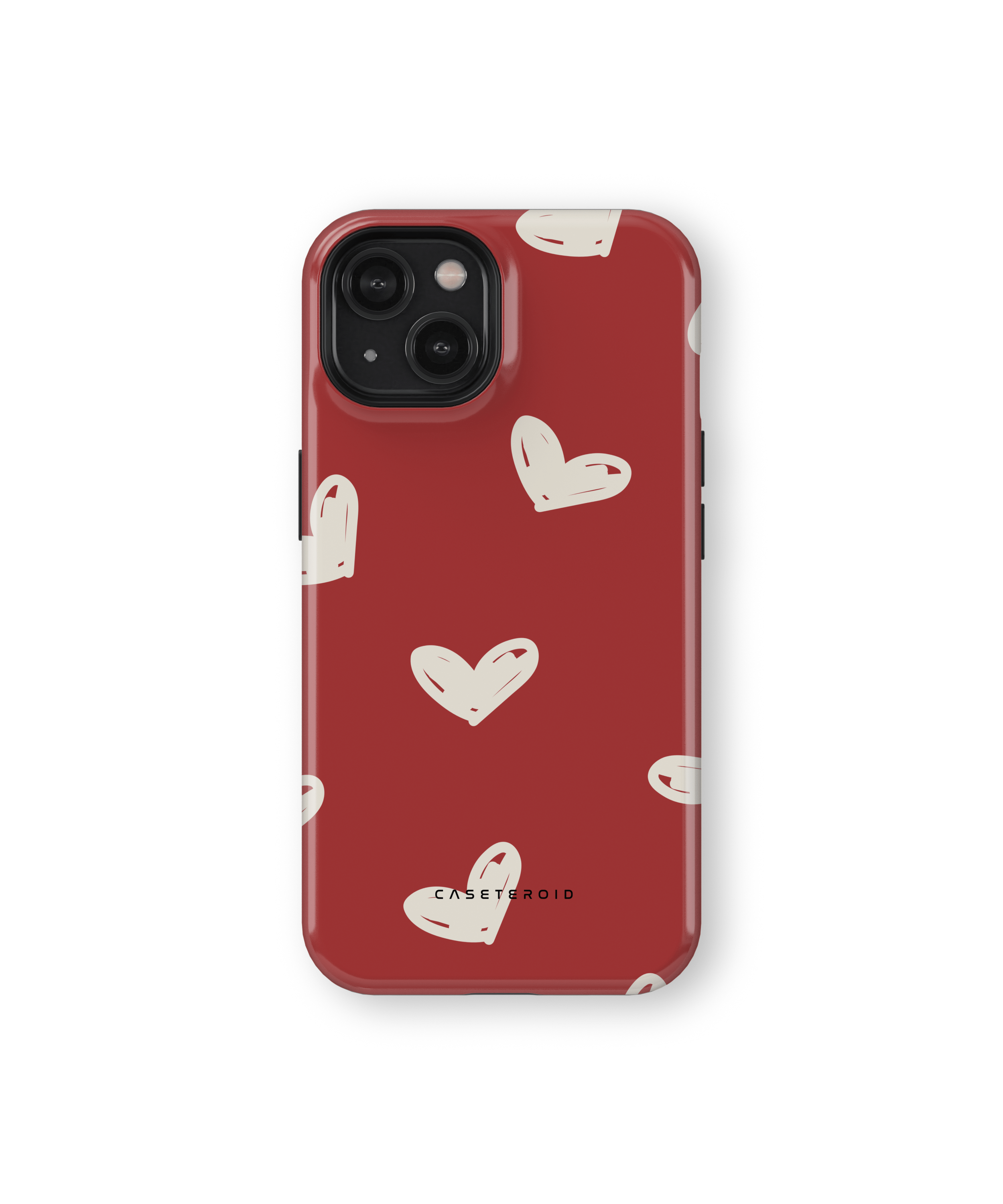 iPhone Tough Case with MagSafe - Crimson Love Notes - CASETEROID